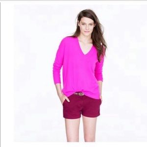 J. Crew burgundy chino shorts